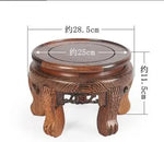 support plante bois naturel gravures artisanales traditionnel maison marron foncé