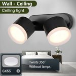 lampe moderne noir 35cm 15cm led gx53 3000k 4500k 6000k touch switch