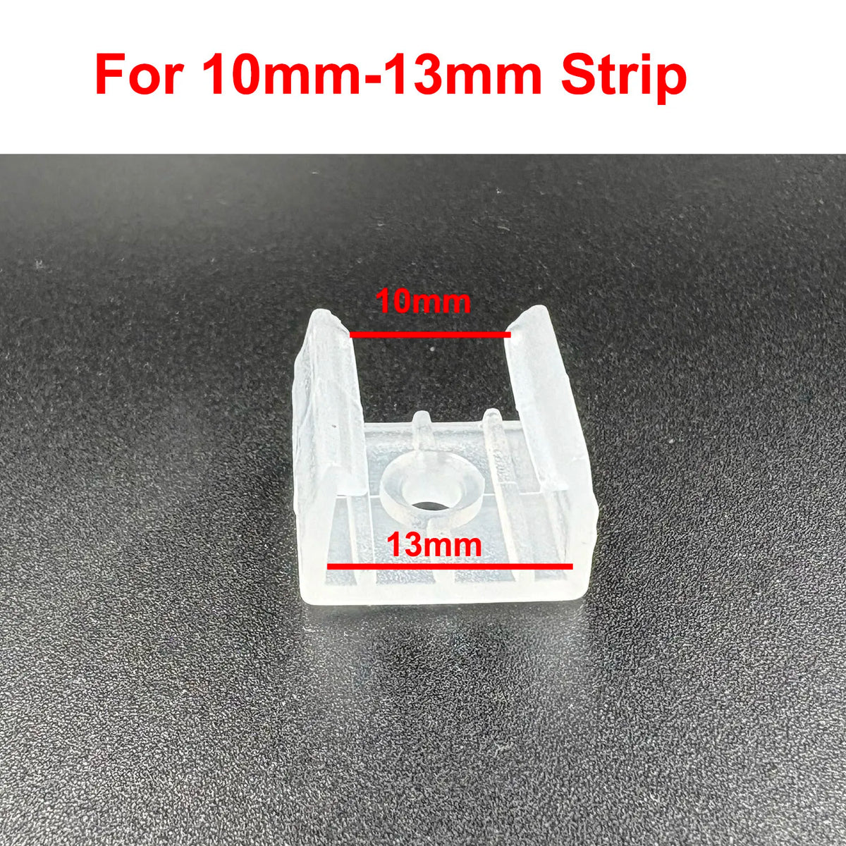clips fixations rubans led transparents 4mm 6mm 6mm 10mm 10mm 13mm 13mm 16mm pratique