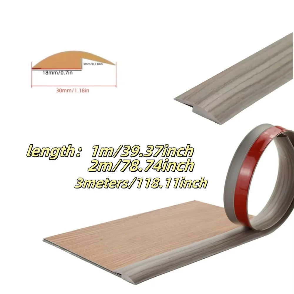 bande transition sol adhésive profilé flexible effet bois seuil tapis