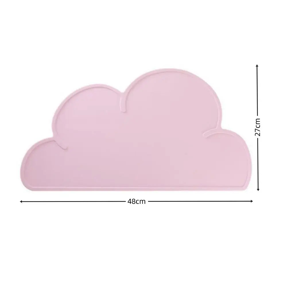 tapis silicone nuage moderne antidérapant rose bleu gris assiette cuillère bol adhésif table enfants