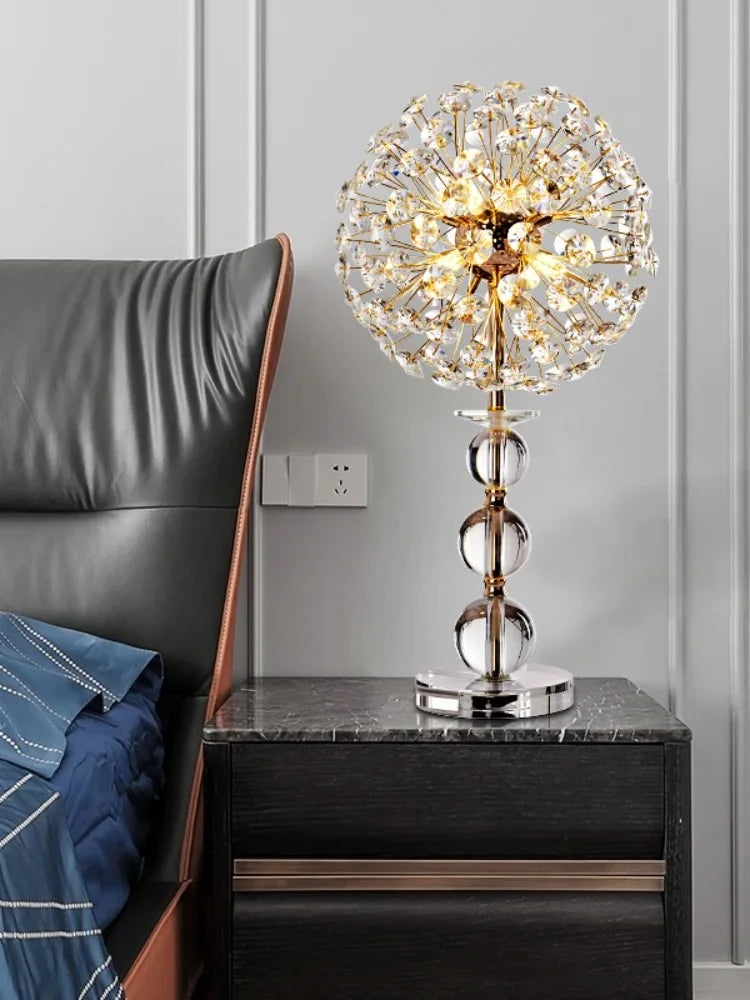 lampe sol moderne or cristal élégante base plate chambre coucher led