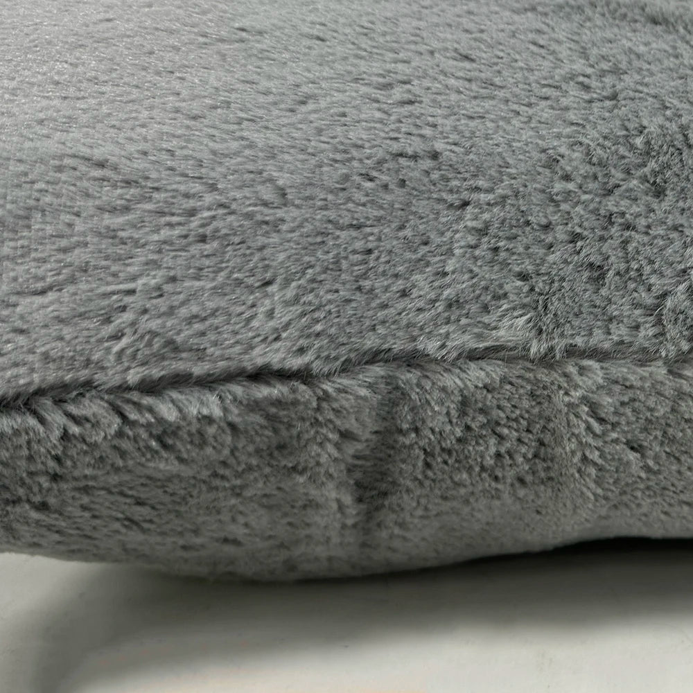 housse coussin carré gris texture bouclée moderne décoration intérieure double face jacquard polyester sieste
