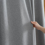 rideau gris moderne uni polyester opaque fixations salon chambre coucher isolation uv