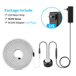 bande lumineuse led capteur mouvement spirale adhésive noir blanc doré moderne chambre couloir