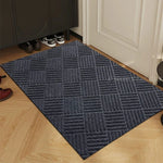 tapis gris rayures moderne antidérapant polyester mousse pe salon cuisine chambre couloir