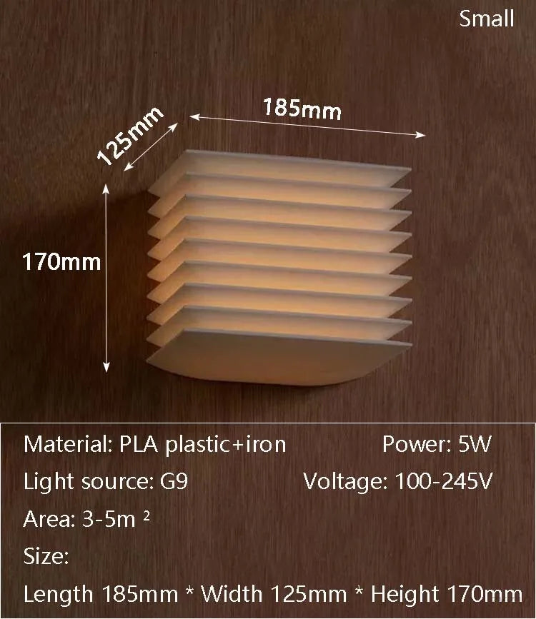 lampe murale moderne blanc rayures horizontales éclairage intérieur fixe led quotidien
