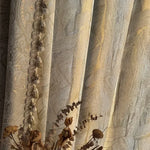 rideau beige doré motif floral brodé épais classique salon chambre fenêtre maison luxe