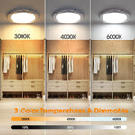 plafonnier led blanc moderne aimanté télécommande charge usb chambre cuisine minimaliste
