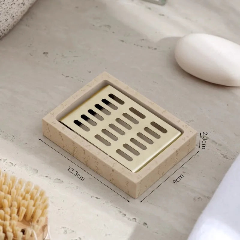 support savon pierre naturelle texture granulée minimaliste couleur beige clairintérieur décoration objet decoratif opacité