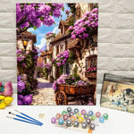 peinture numéro paysage fleurs maison toile adultes débutants crafts supplies