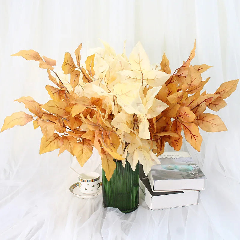 bouquet roses artificielles feuilles modernes décoration intérieure extérieur anniversaire mariage valentin chrismas minimaliste