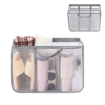 sac plage réutilisable polyester transparent compartiments utilitaire bleu clair gris minimaliste organiser affaires