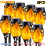 lampe solaire torche flamme artificielle moderne extérieure jardin pelouse tringle ip65 led 2492000lm abs
