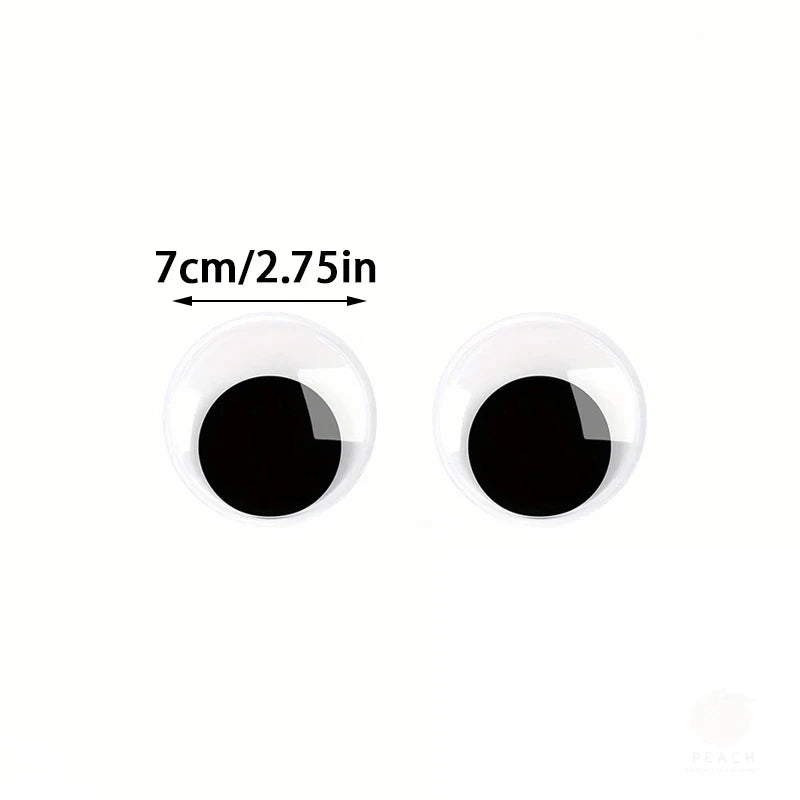 yeux artificiels blancs noirs adhésifs pvc ronds brillants classiques grandes petites