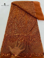 tulle français dentelle nigeriane soirée strass élégante mariage robe glamour opalescente