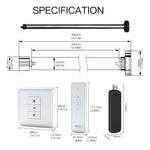 motrice store roulant électrique interrupteur télécommande hub rf moderne gris métallisé lisse opaqué