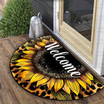 tapis porte demi rond motif floral moderne antidérapant lavable divers couleurs abeilles mandala