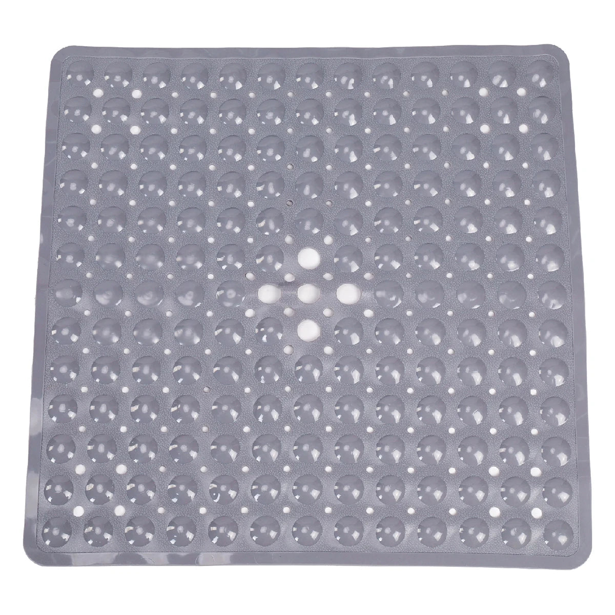 tapis bain antidérapant gris moderne perforations taches blanches opacité suction lavable machine