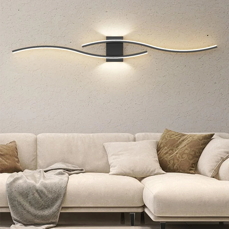 applique murale moderne or led fixée mur éclairage quotidien contemporain lumière décorative intérieur