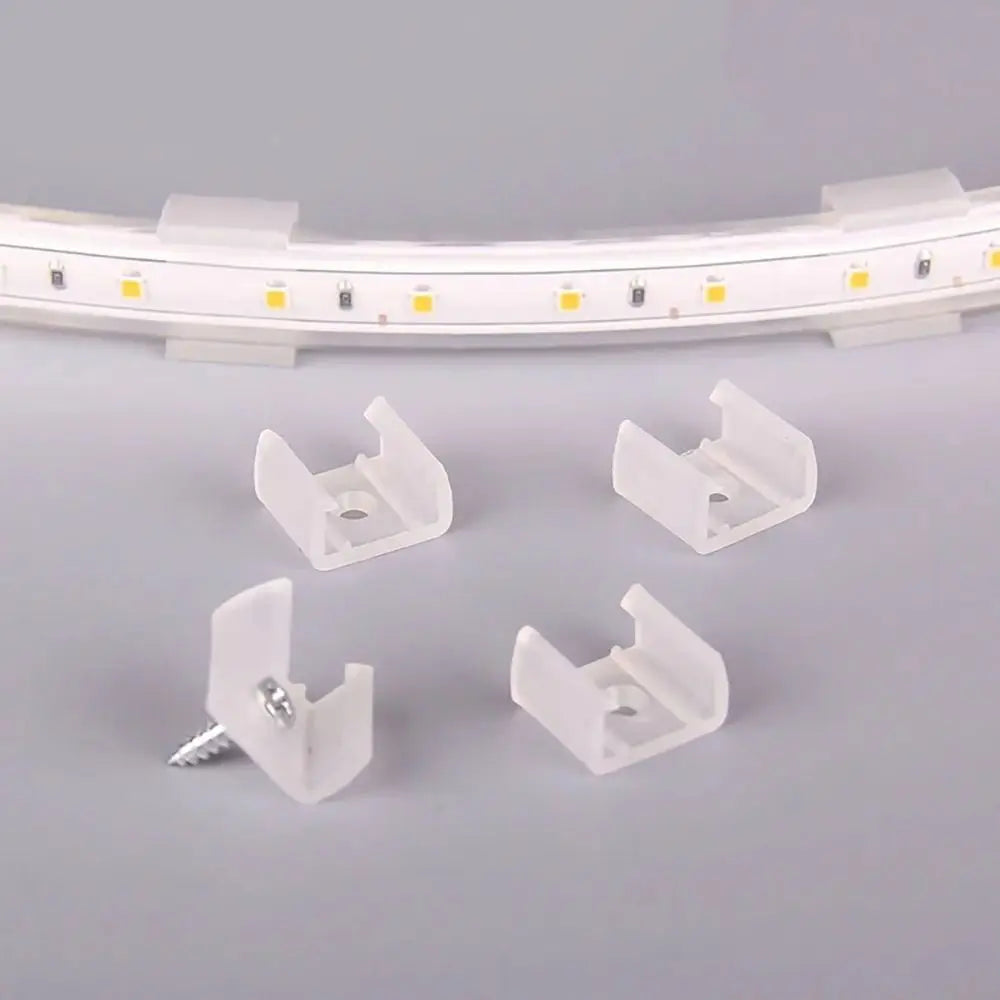 clips fixation ruban led blancs opaques pratiques 6mm 8mm 10mm 12mm 14mm 16mm 18mm