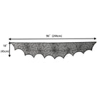 rideau halloween noir toile d'araignée chauves souris imperméable réutilisableextérieurintérieur