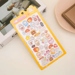sticker 3d animaux mignons cartoon violet bleu rose vert clip