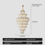 lustre cristal doré élégant moderne encastré brillant transparent haute qualité facile