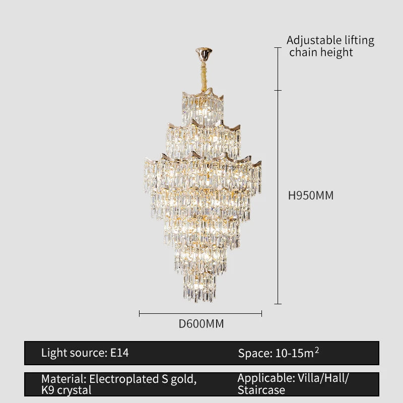 lustre cristal doré élégant moderne encastré brillant transparent haute qualité facile