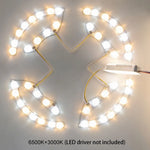 bande led flexible blanc moderne connecteurs souder 12w 9w 24.5cm 10cm