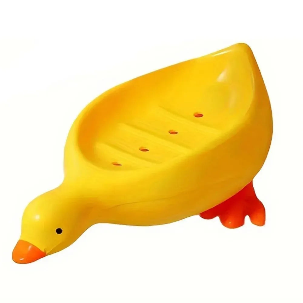 porte savon canard blanc jaune moderne salle bain douche évier