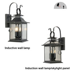 lampe murale noire transparente classique éclairage automatique moderneintérieurextérieur
