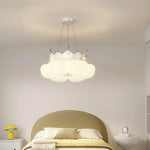 lampe suspendue moderne nuage blanche rose pâle brillante chaînes led minimaliste chambre enfant filles