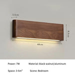 lampe murale moderne bois minimaliste marron foncé éclairage quotidien chambre salon entrée étude cuisine