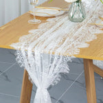 chemin table dentelle florale blanc transparent élégant été action grâce assiettes blancs bords dorés