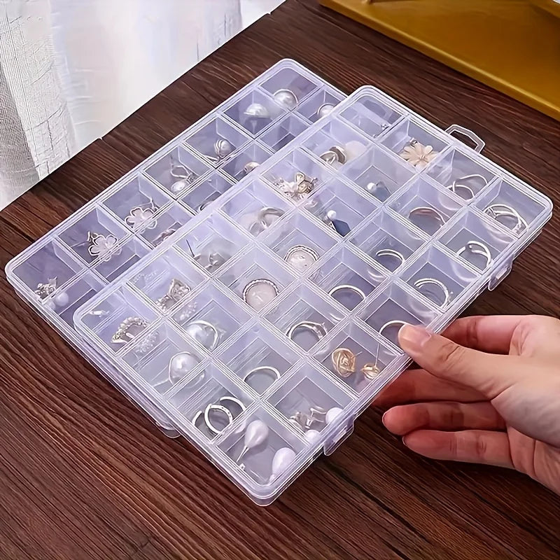 boîte bijoux transparente moderne clips anneaux boucles doreilles organisation diy fournitures
