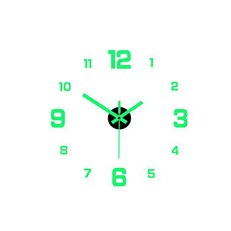 horloge murale moderne adhésive stickers numéros 12 noir blanc rouge doré chambre bureauhôtelécole