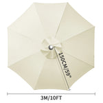 parapluie patio protection beige clair baleines moderne extérieur jardin remplacement toile supérieure
