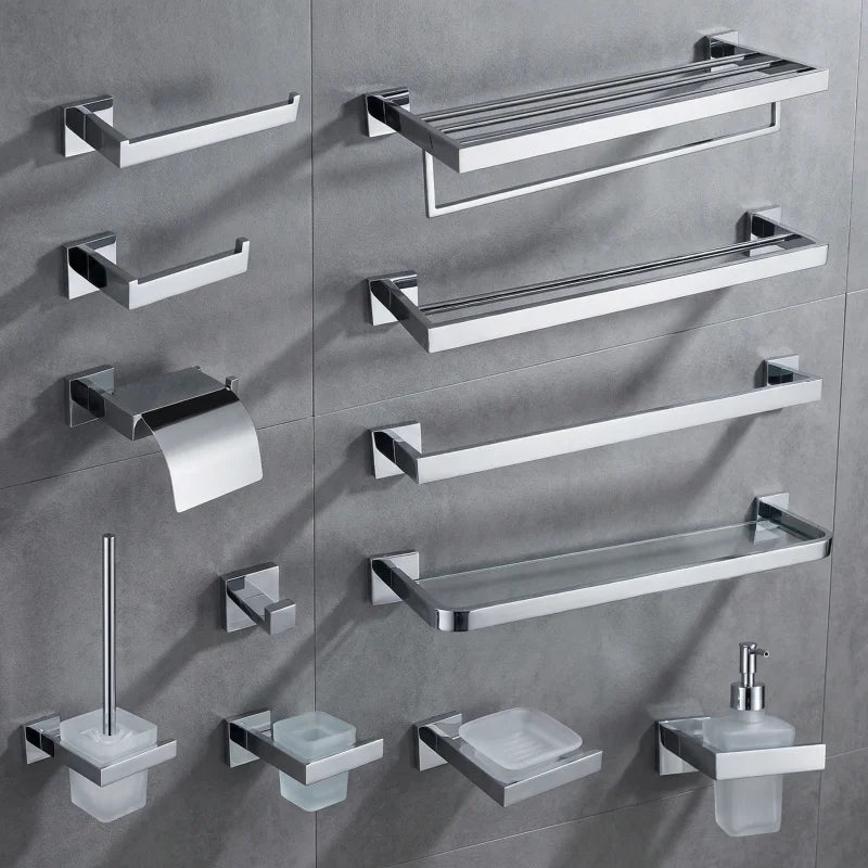 accessoires salle bain chrome moderne porte serviettes porte savon porte papier toilette porte brosse