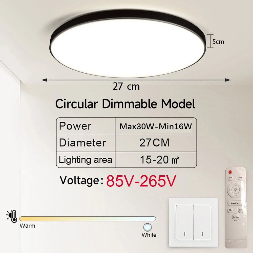 plafonnier intelligent led blanc noir télécommande rgbcw éclairage moderne