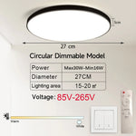 plafonnier intelligent led blanc noir télécommande rgbcw éclairage moderne