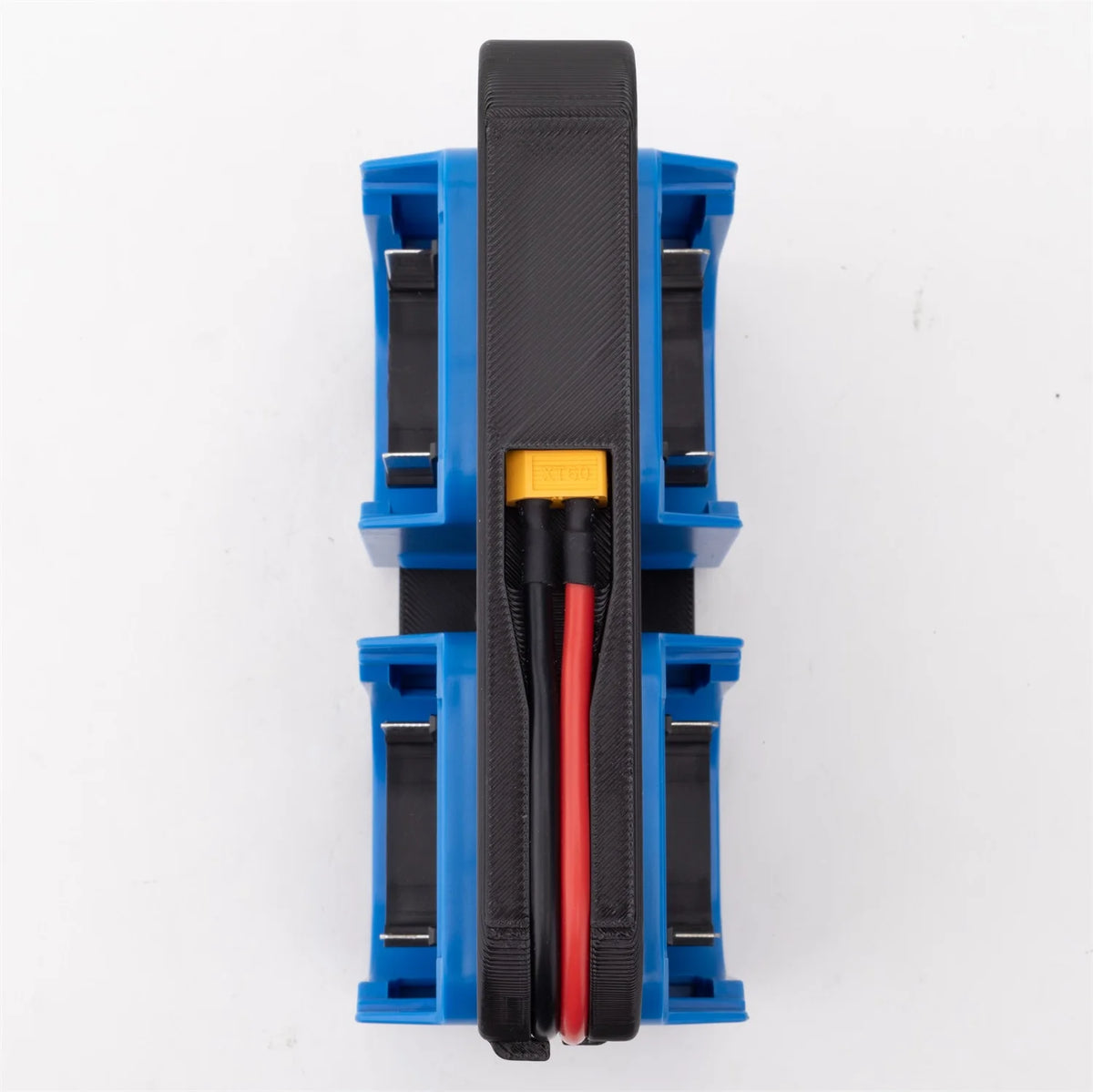 support rangement batterie xt60 chargeur outils électriques compartiments vis plastique lisse noir bleu rouge