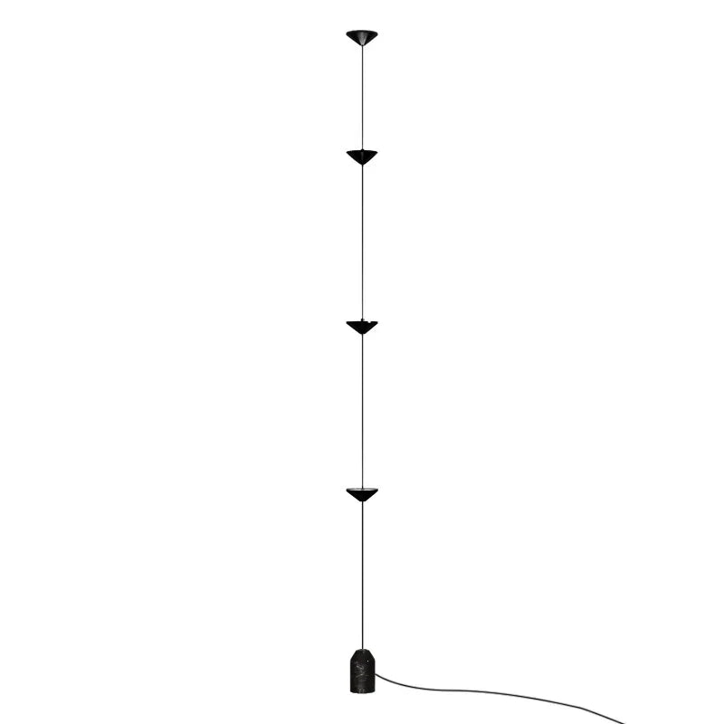 lampe suspension contemporaine marbre noir sources lumineuses 11 15w led noire dorée