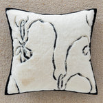 taies d'oreillers élégantes polyester chenille motif dentelle 45x45cm blanc noir decoration maison hospitalière