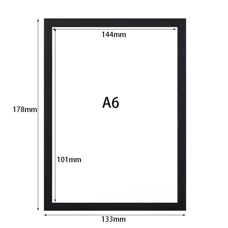 cadre tableau adhésif mural photo art moderne noir blanc doré mat a4 a5 a6
