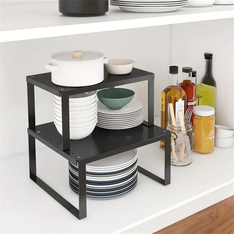 étagère cuisine métal moderne noir structure simple réutilisable multipurpose