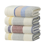serviettes bain microfibre rayées lavables rapide absorption blanc rouge bleu jaune classique moderne toilette