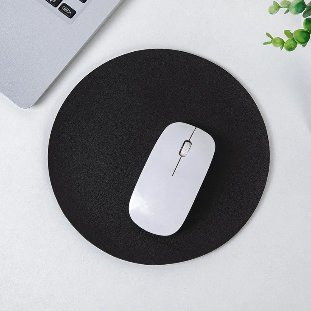 tapis souris cuir double face nappa marron noir gris rose vert rouge classique imperméable
