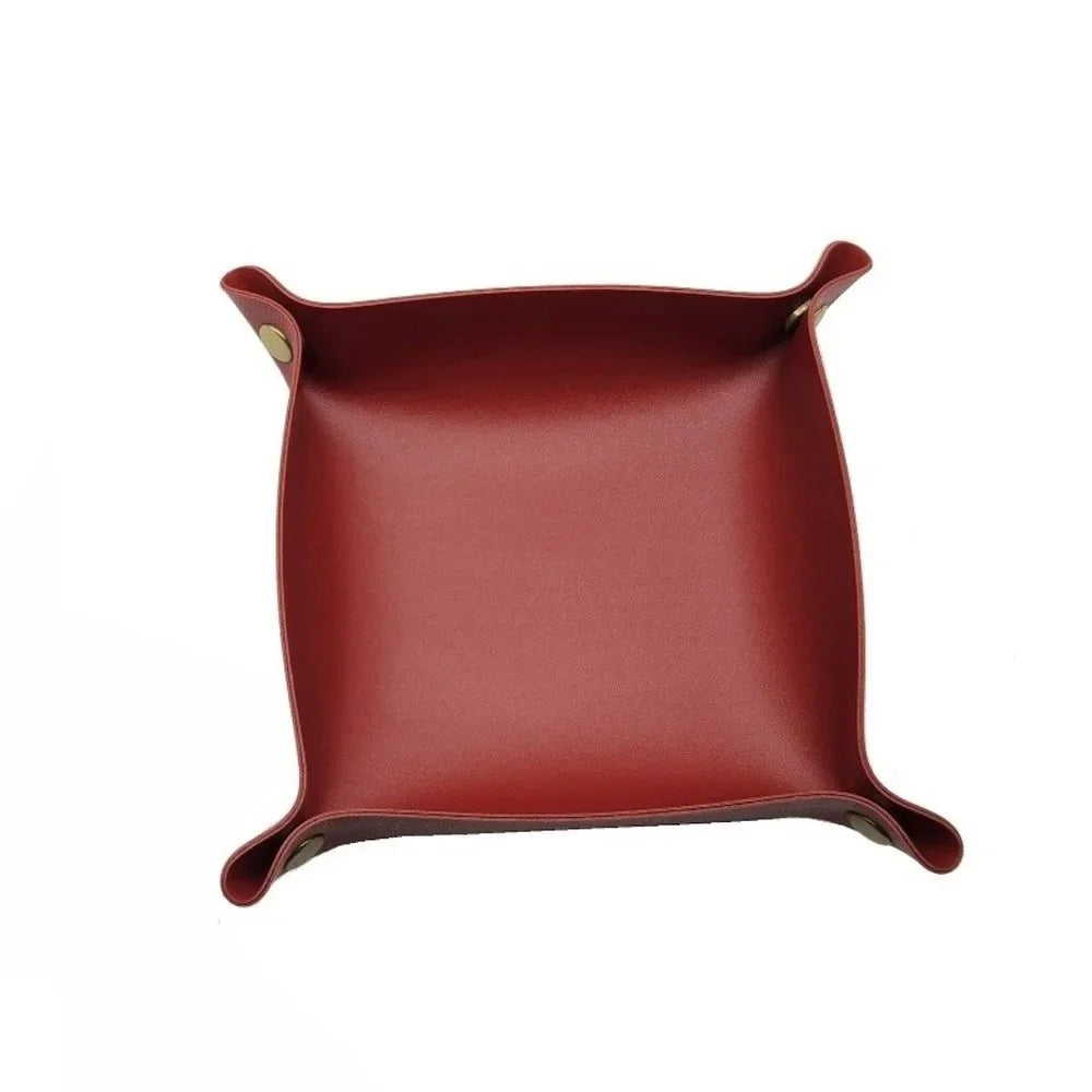 porte bijoux pliable simili cuir marron moderne dorés rangement bijoux téléphone clés portefeuille