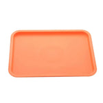 assiettes plastique blanc orange vert rose bleu modernes unies opaques cuisine dessert